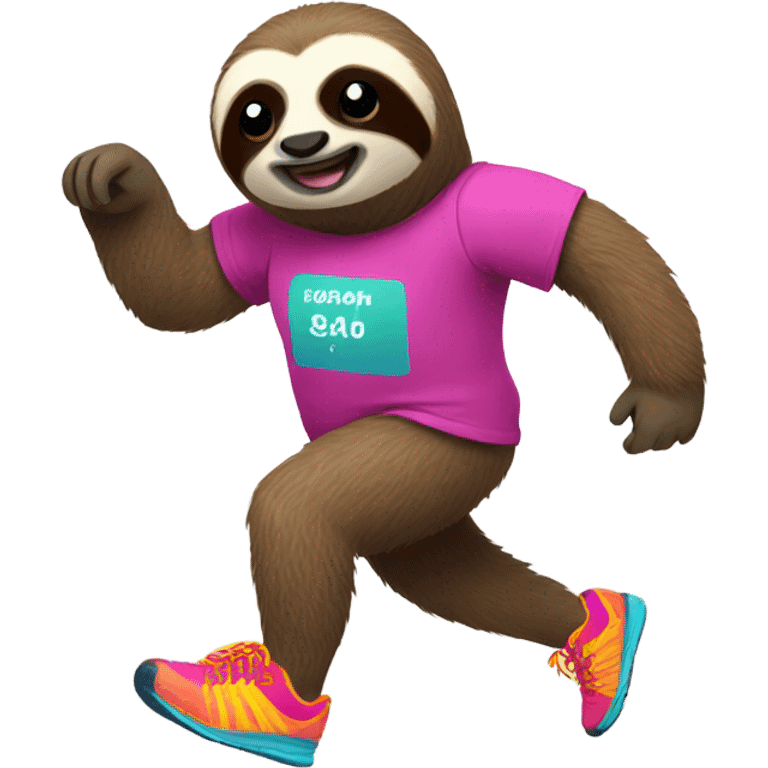 Sloth with running shoes emoji