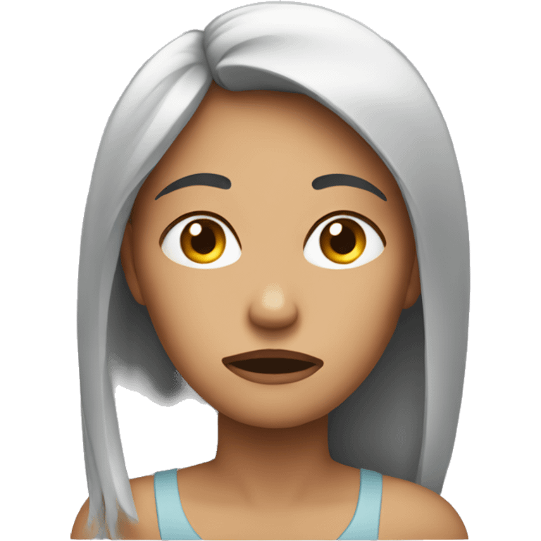 Disappointed women face emoji emoji