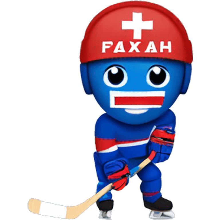 slovak flag hockey player with trph emoji