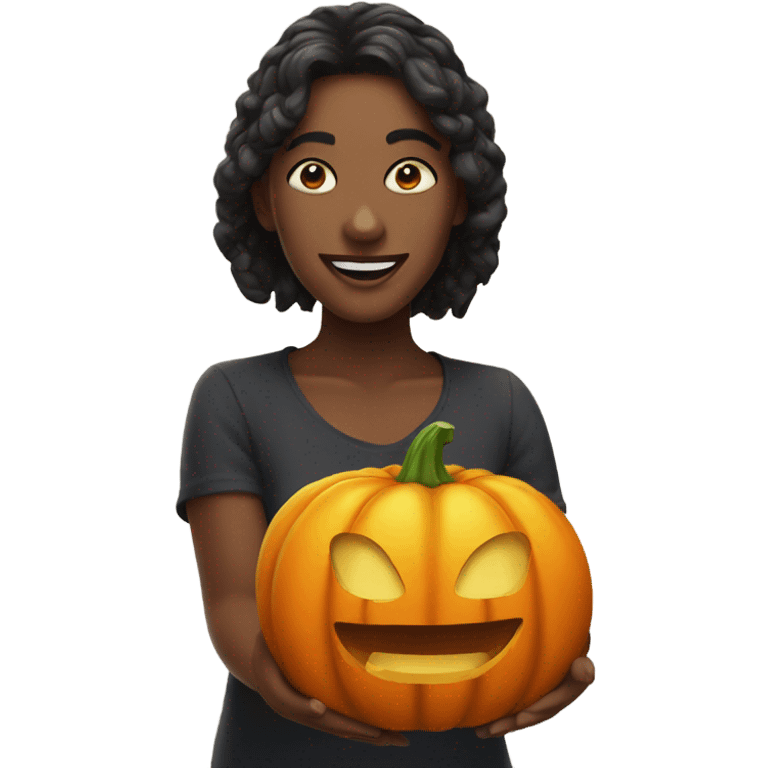 Beautiful pumpkin emoji