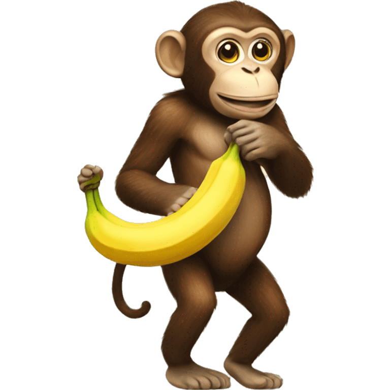 monkey with banana emoji