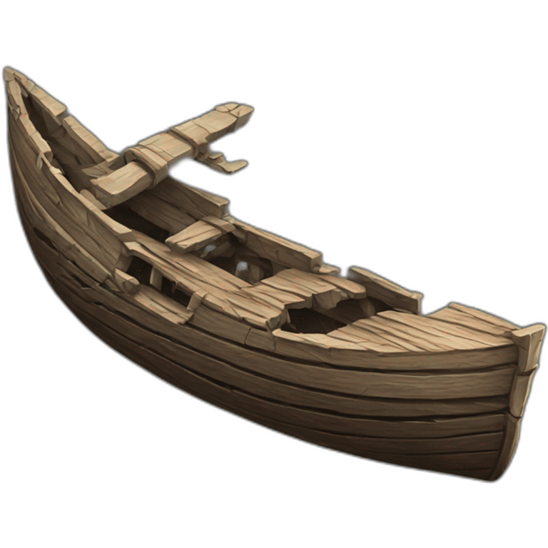 Broken wood Boat Wreck emoji