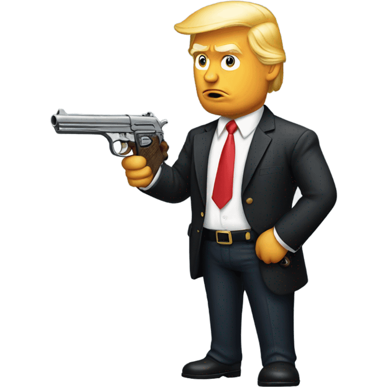 Donald trump holding a gun emoji