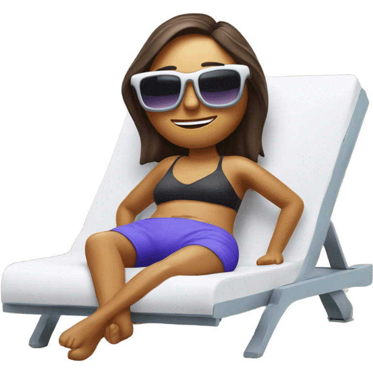 Tanning in sunbed  emoji