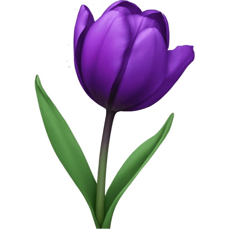 Black and purple ombré tulip emoji