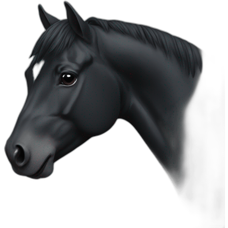 Black horse headmark and Little nosemark  emoji