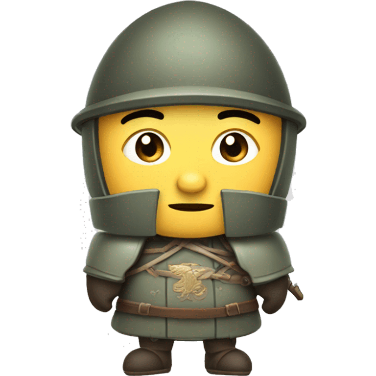 mediavel chinese soldier with big shield emoji