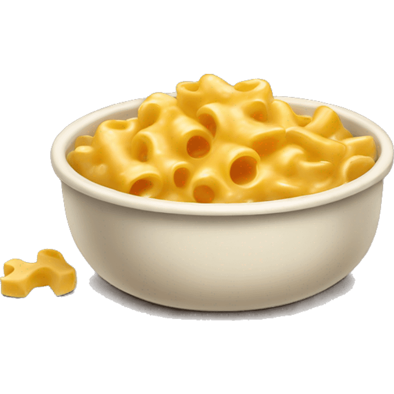 Macaroni and cheese in bowl emoji