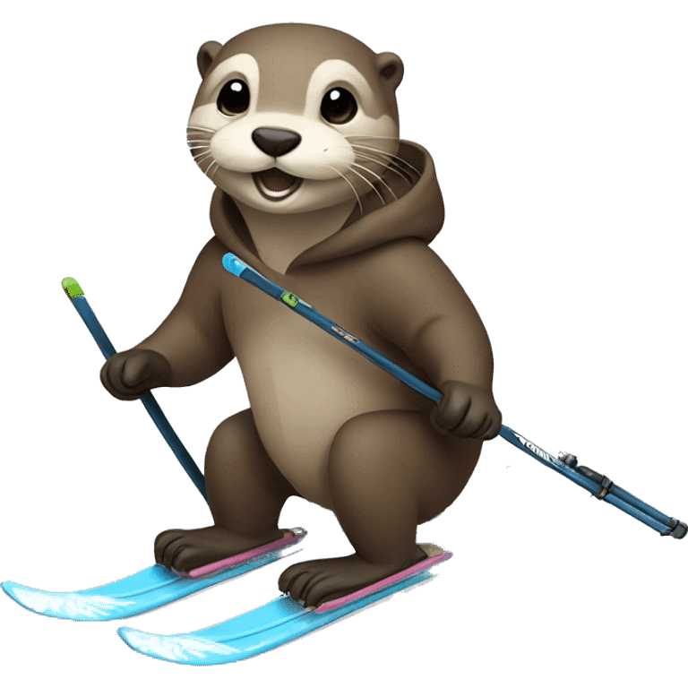 otter skiing  emoji