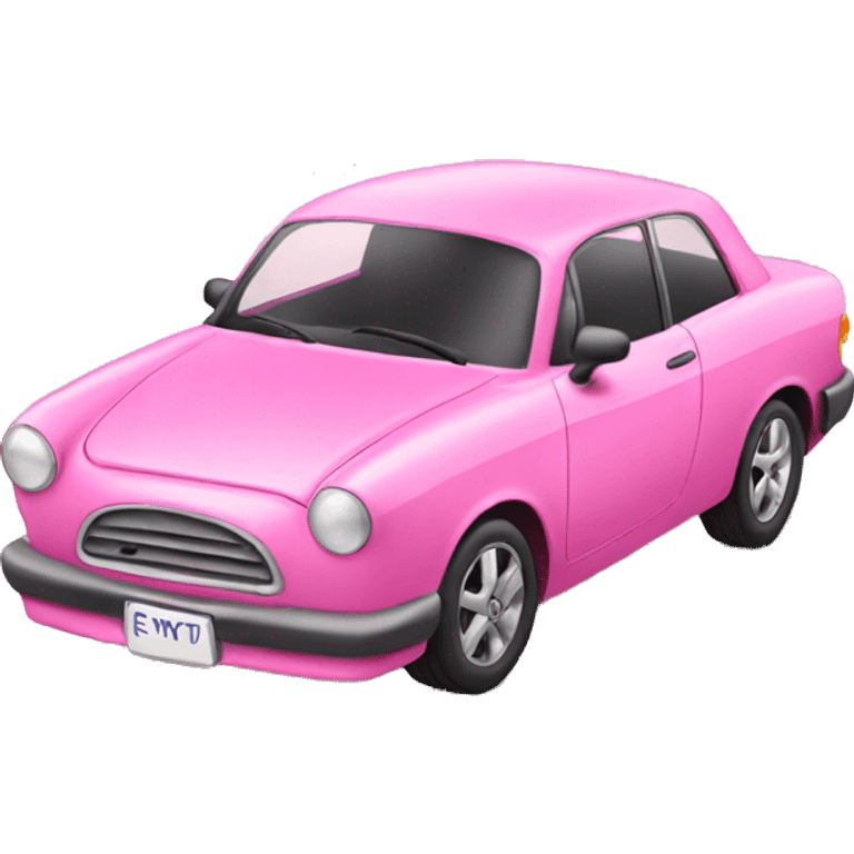 pink car emoji