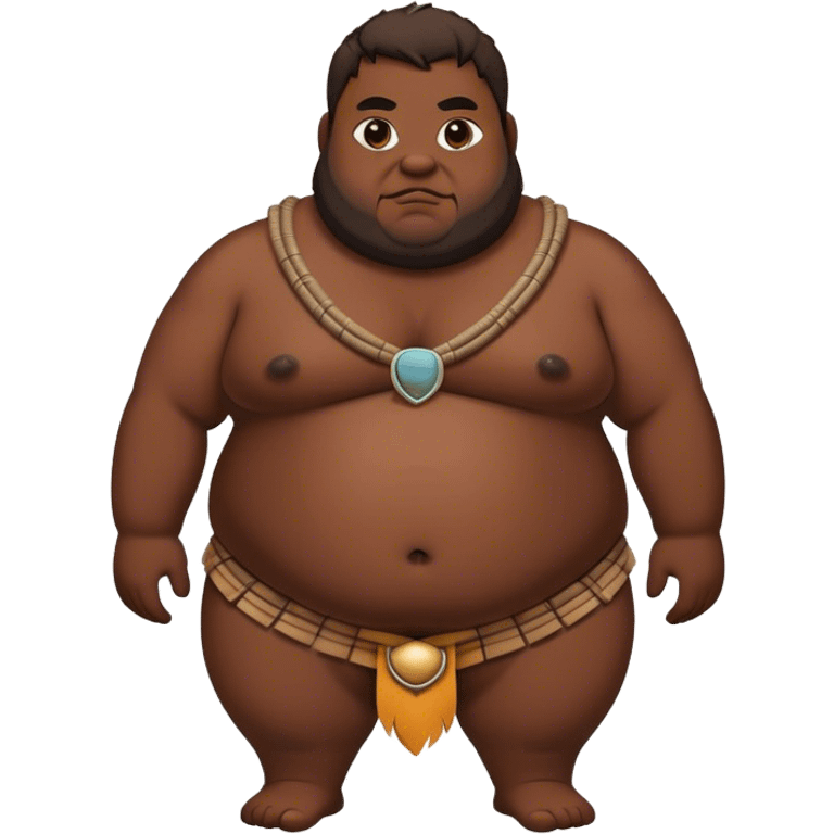 Fat man backwearing loin cloth  emoji