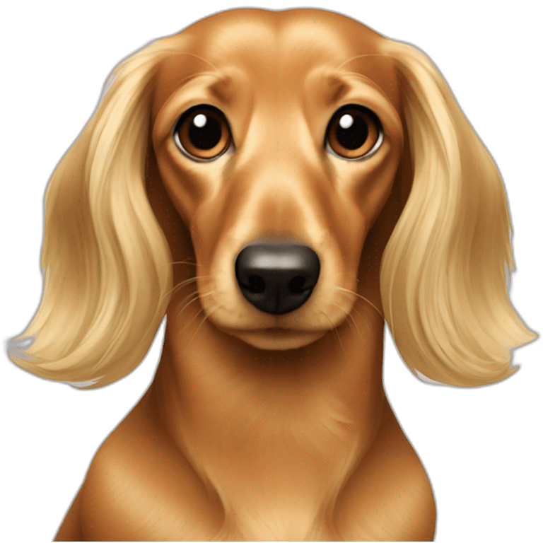 profile blonde longhaired dachshund emoji