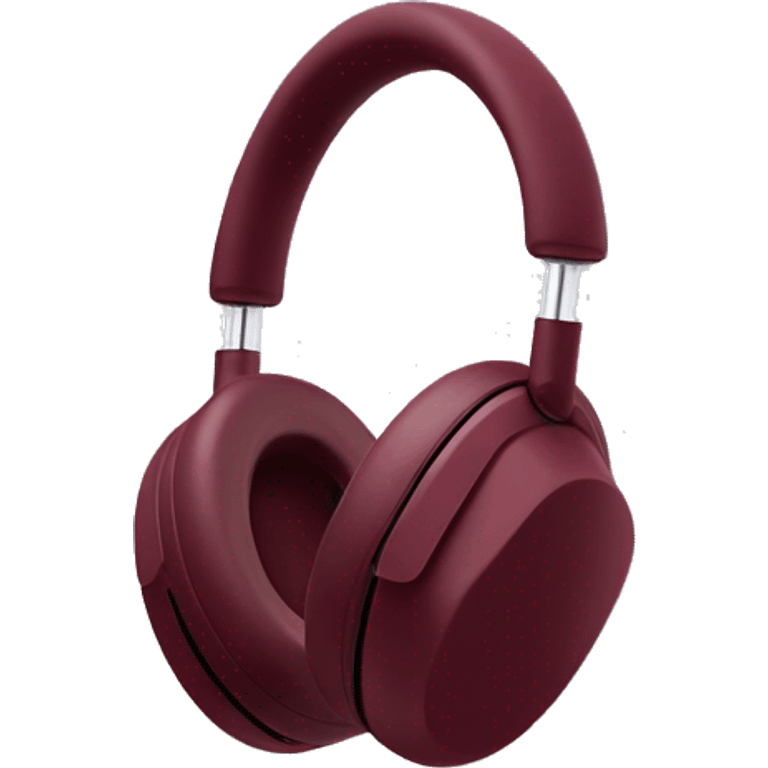 Air pods max headphones in burgundy colour  emoji