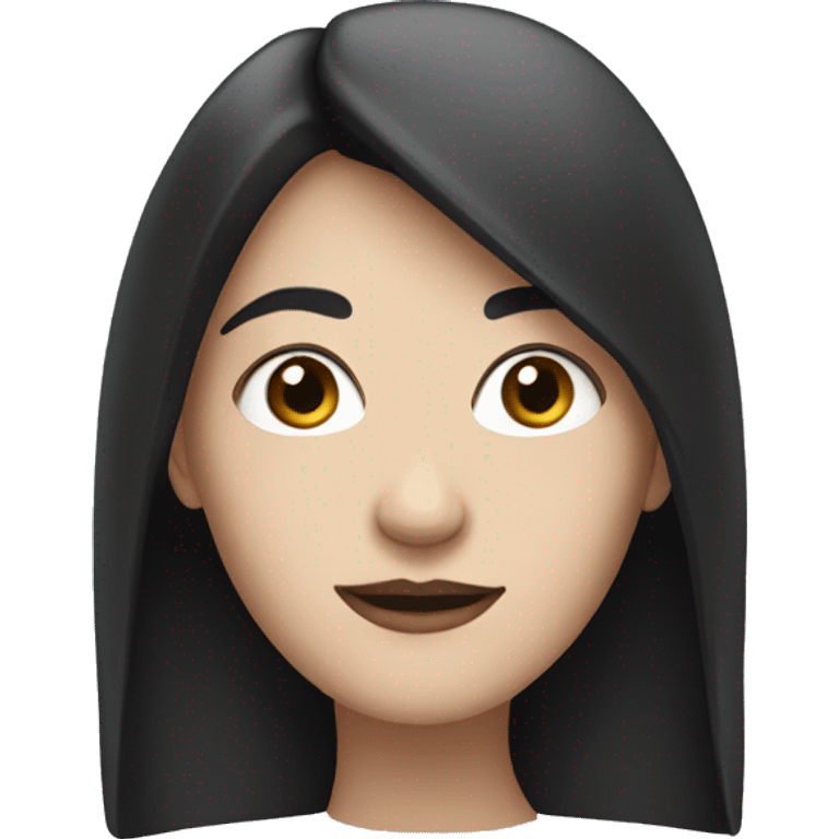 Pale woman with black hair emoji