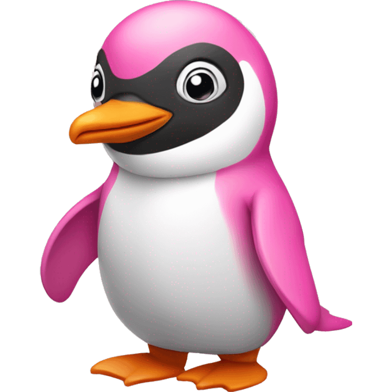 Pink penguin emoji