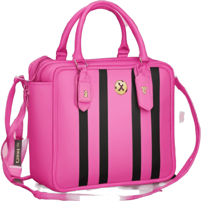 Victoria’s Secret bag pink stripe emoji