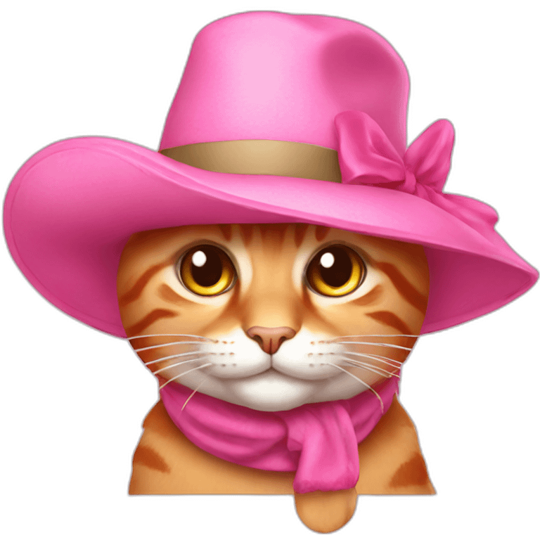 pink-cat-with-big-hat emoji