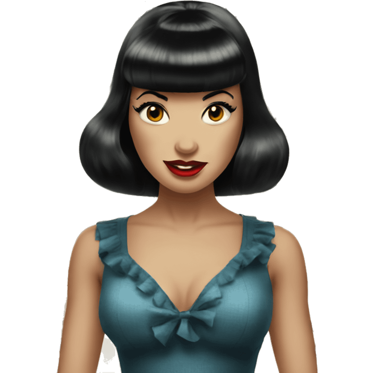 Betty page black bangs emoji