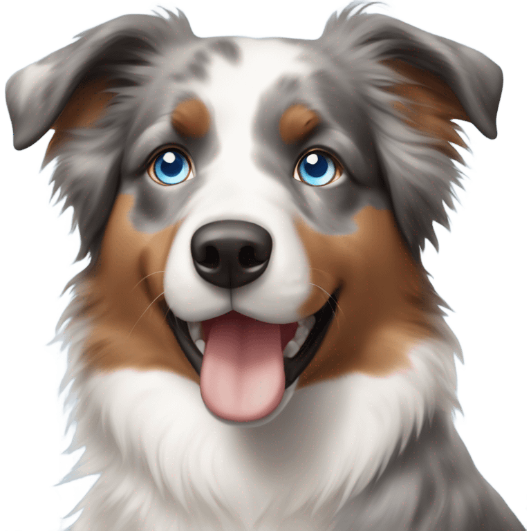 Australian shepherd with blue eyes emoji