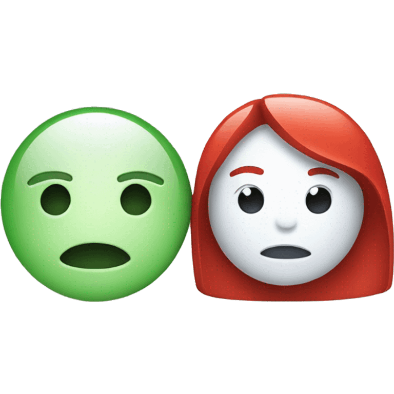 ios and android logo loving each others emoji