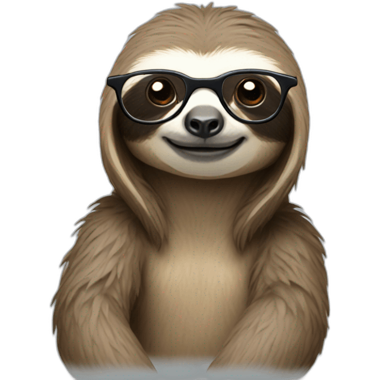 sloth with glasses emoji