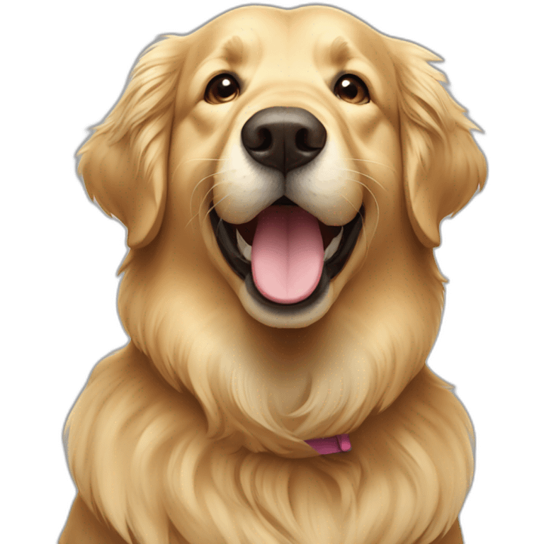 Happy Old golden retriever emoji