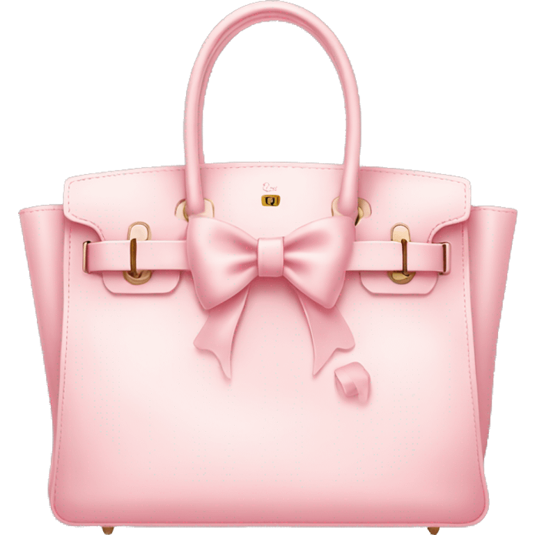 light pink birkin bag with bow emoji