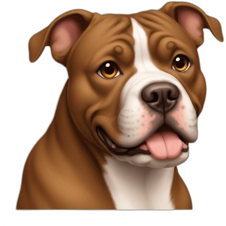 all brown american bully dog emoji