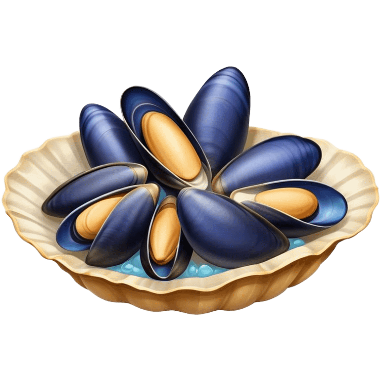 Mussels in shell emoji