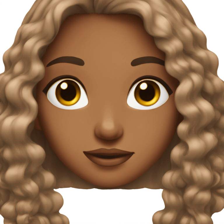 tan brown haired girl with gorgeous lashes emoji