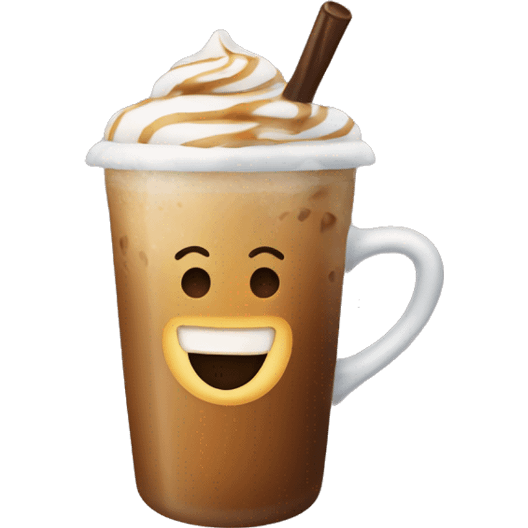 iced carmel coffe emoji