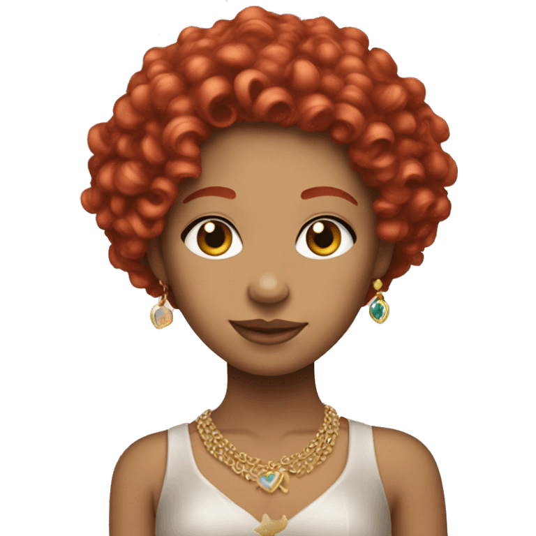 make a lesbian princess pop star with red curly hair  emoji