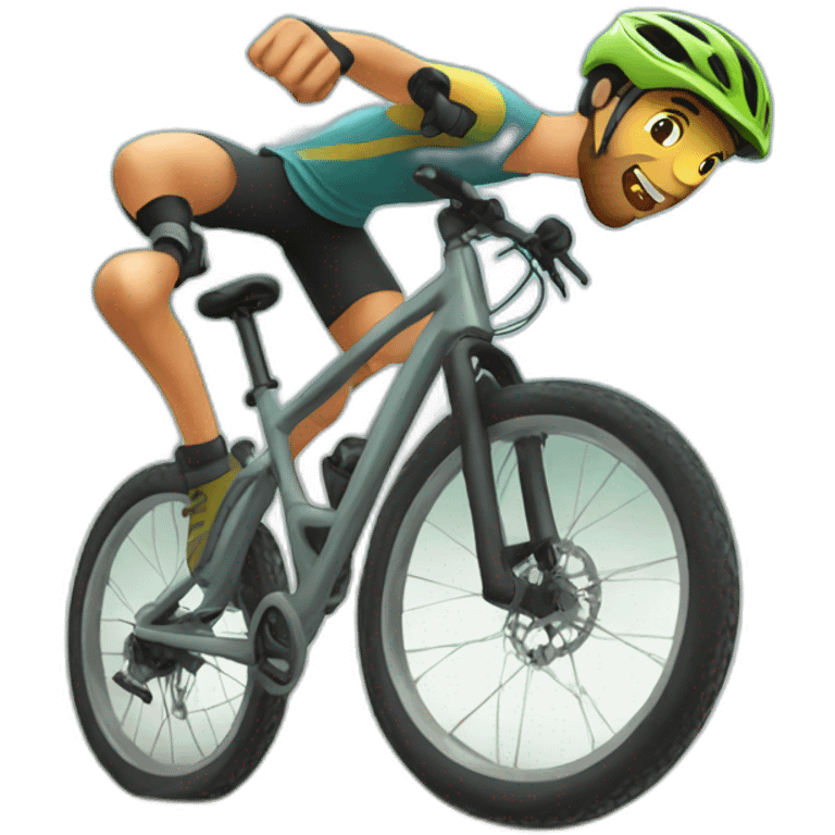 mountain bike wheely emoji