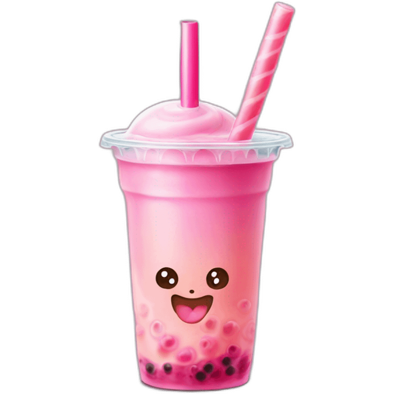 bubble gum bubble tea emoji