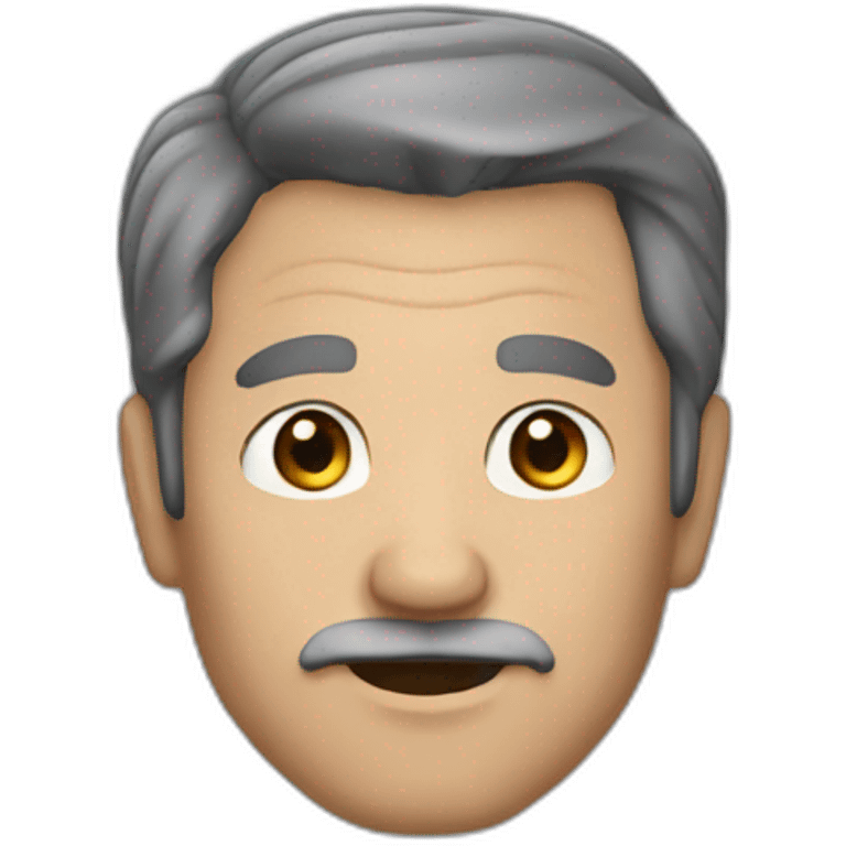 55 year old man, dark hair, no moustache emoji