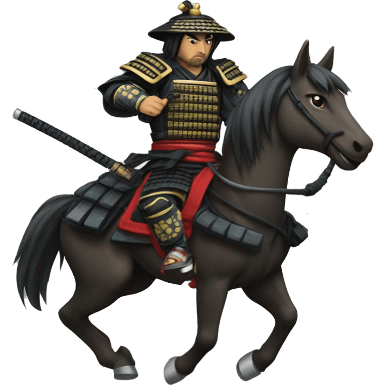 shogun samurai on wild wolf emoji