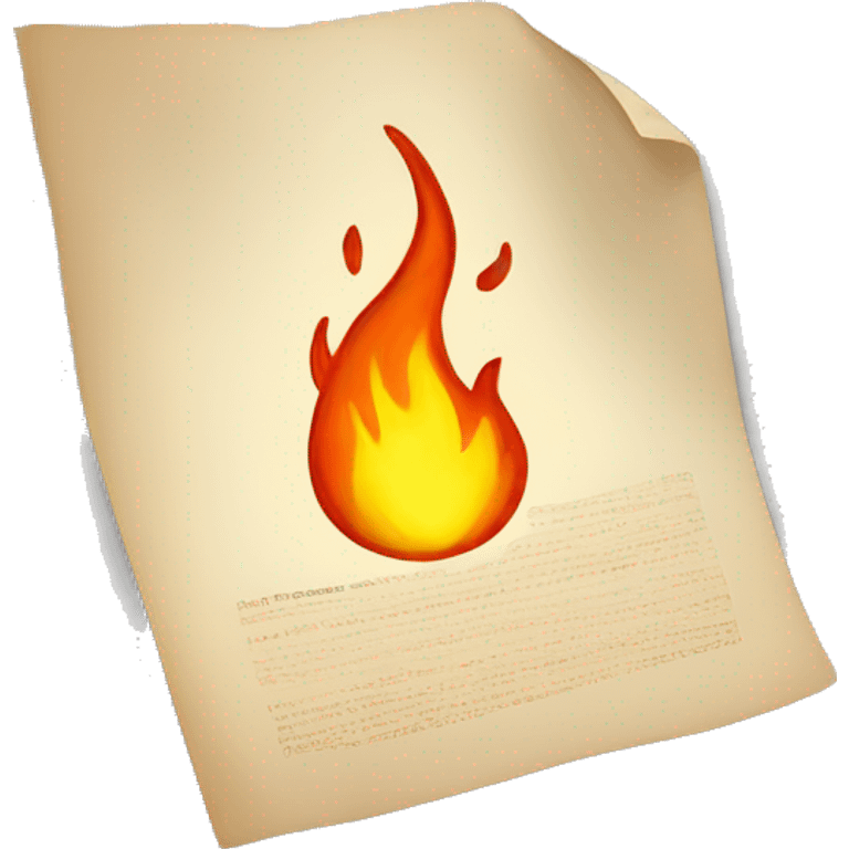 document flaming emoji