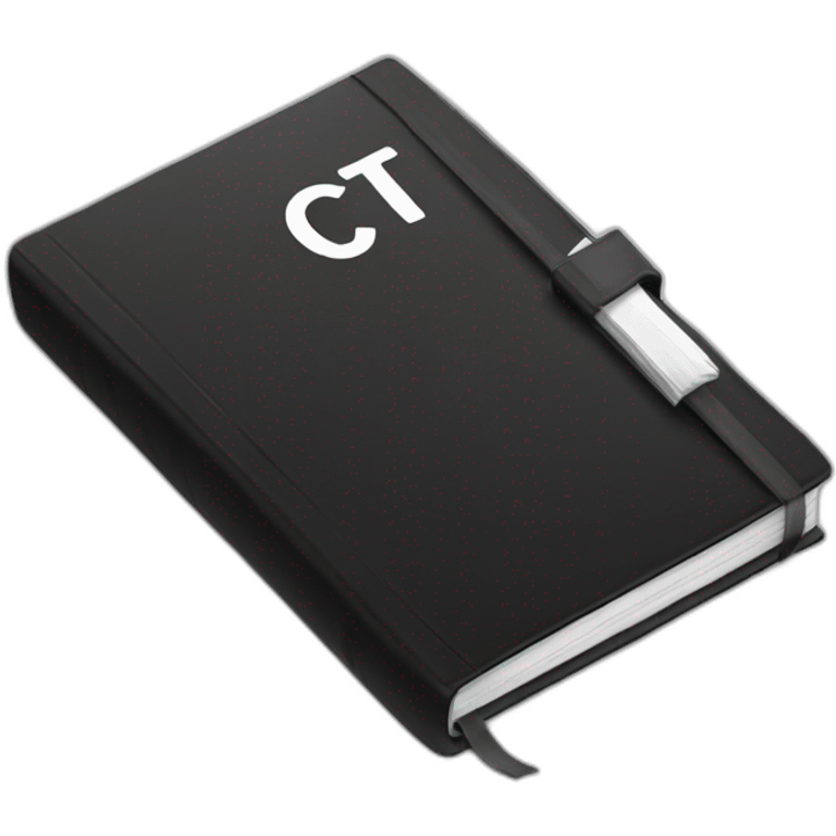 black book with white logo "ct" emoji