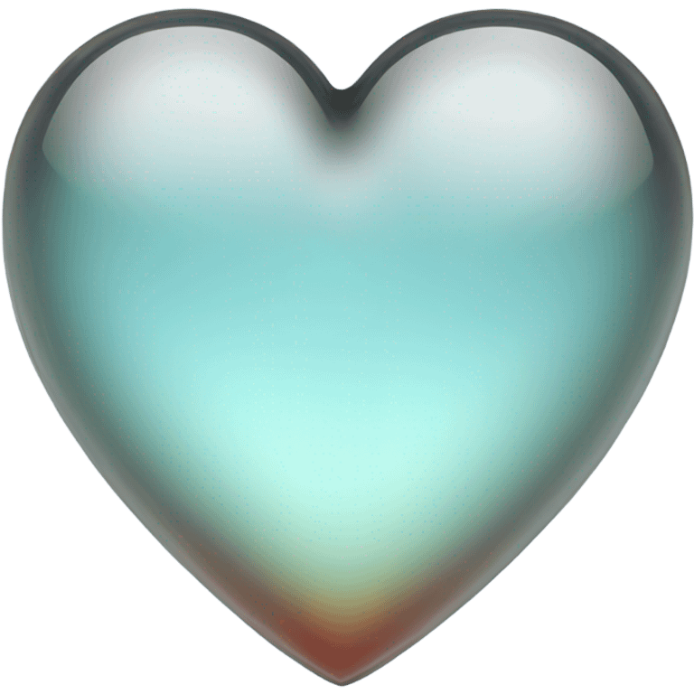 Transparent glass heart emoji