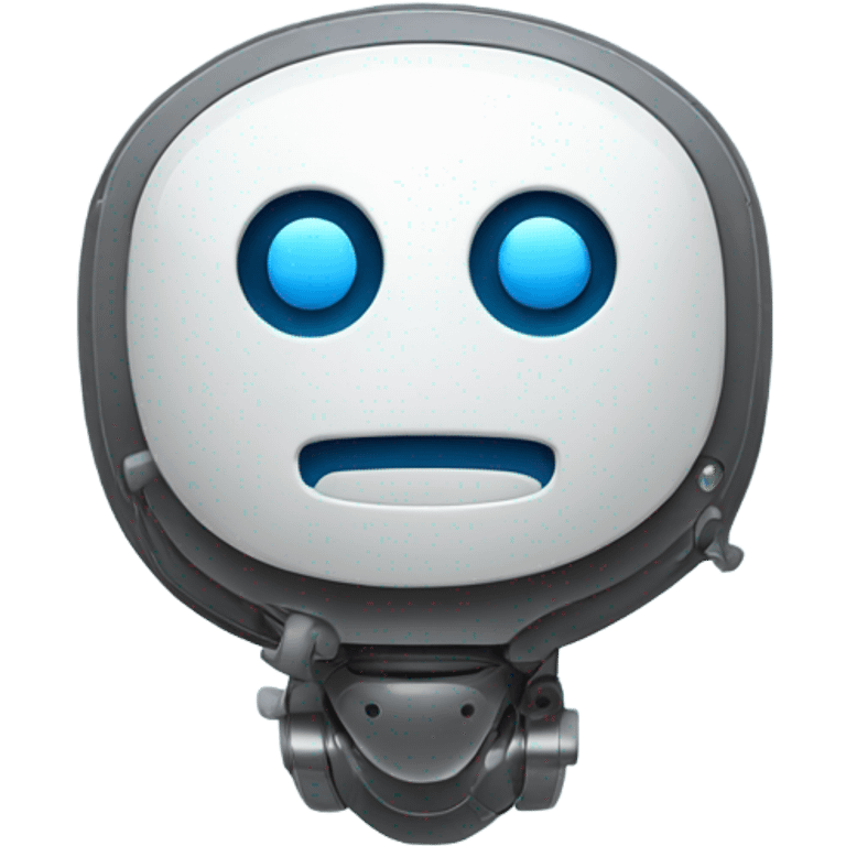 chat bubble with a robot logo emoji