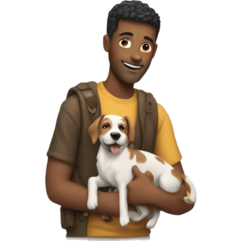 Guy with dog emoji