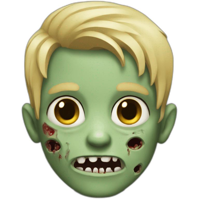 Zombie boy with blond hair emoji