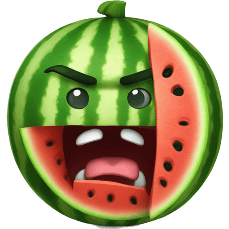 Angry watermelon  emoji