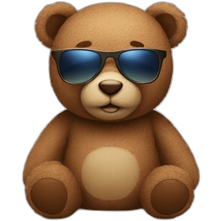 Teddy with sunglasses  emoji