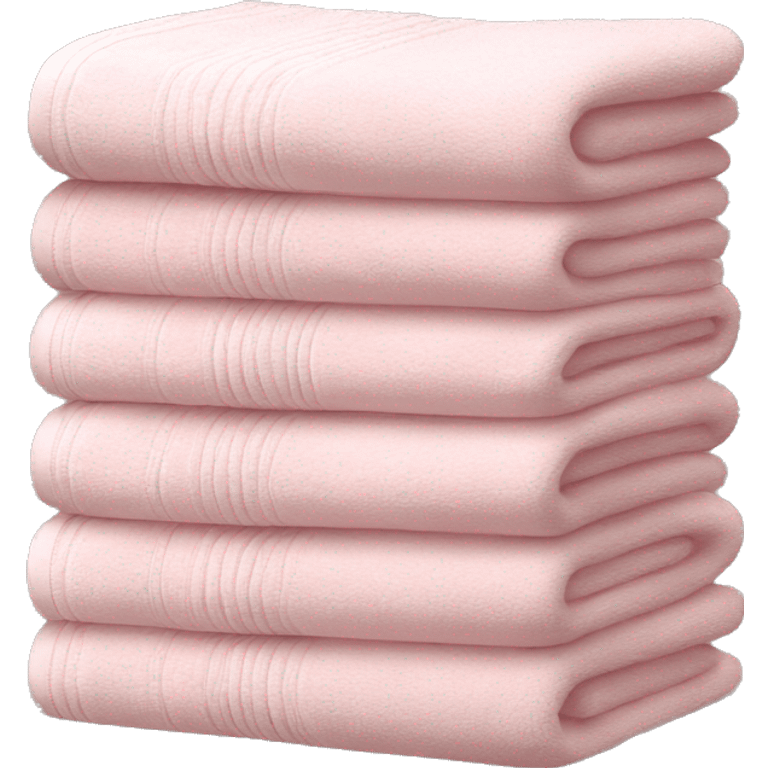 stack of light pink towels emoji