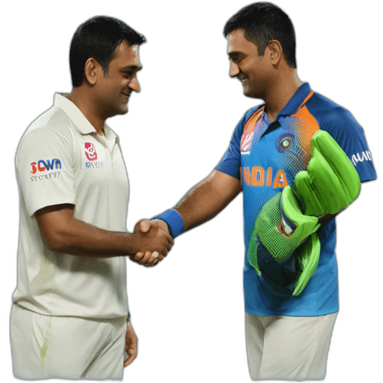 MS dhoni handshake emoji