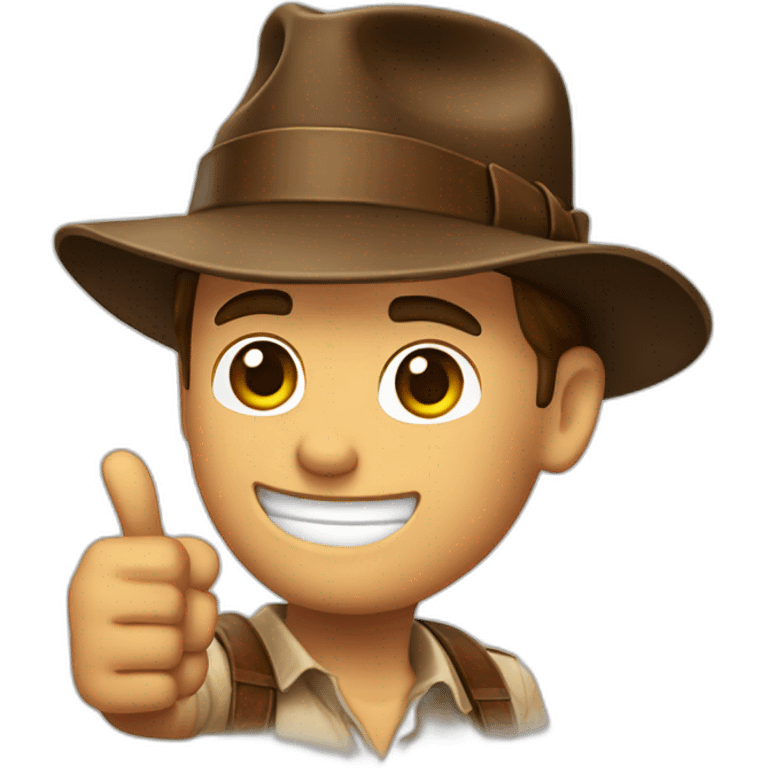 Indiana Jones with his thumbs up emoji