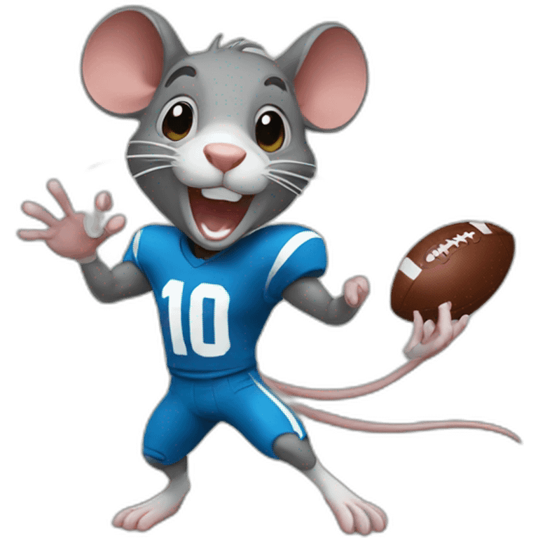 Rat playing football emoji