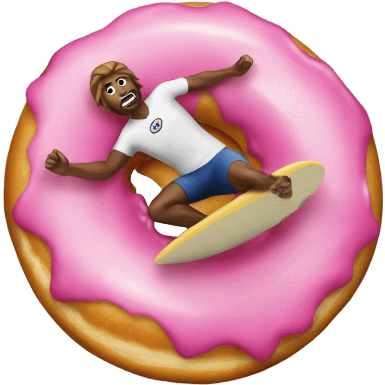 surfer on a donut emoji