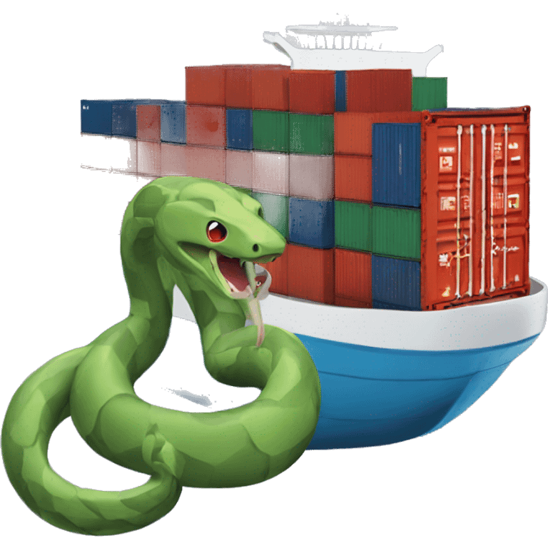 containervessel with snake emoji